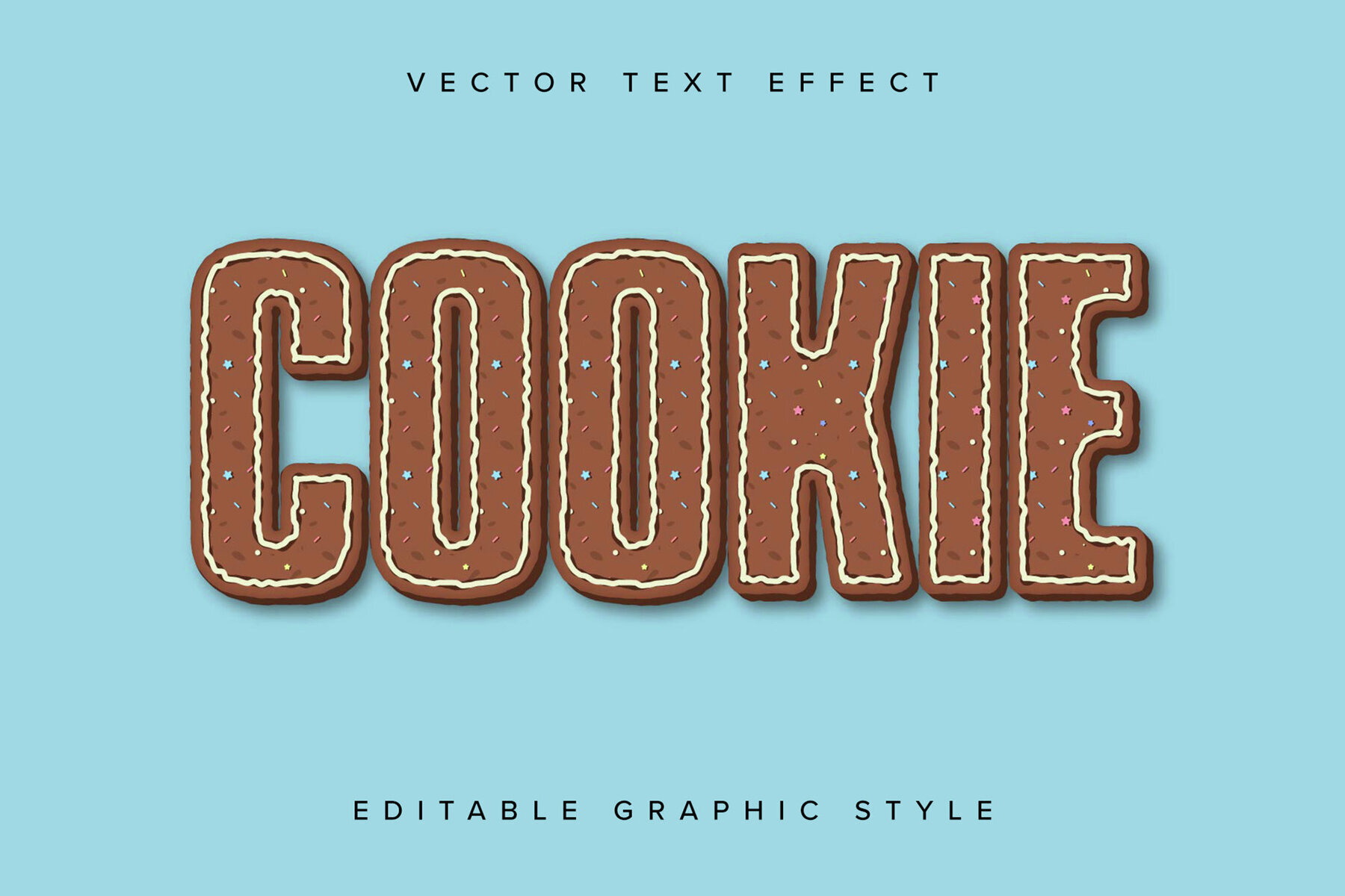 Cookie Text Effect Mockup 1