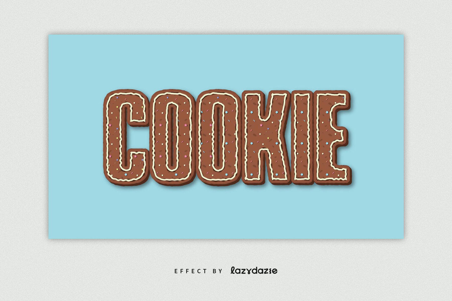 Cookie Text Effect Mockup 2