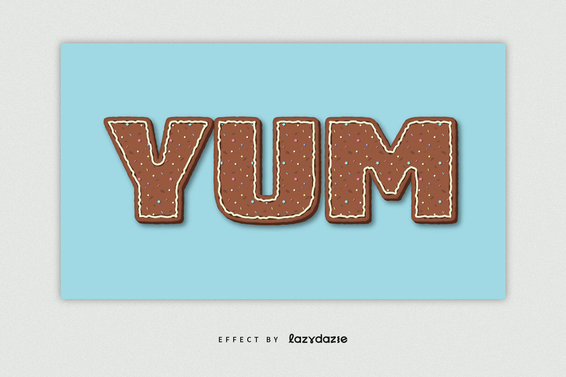 Cookie Text Effect Mockup 3