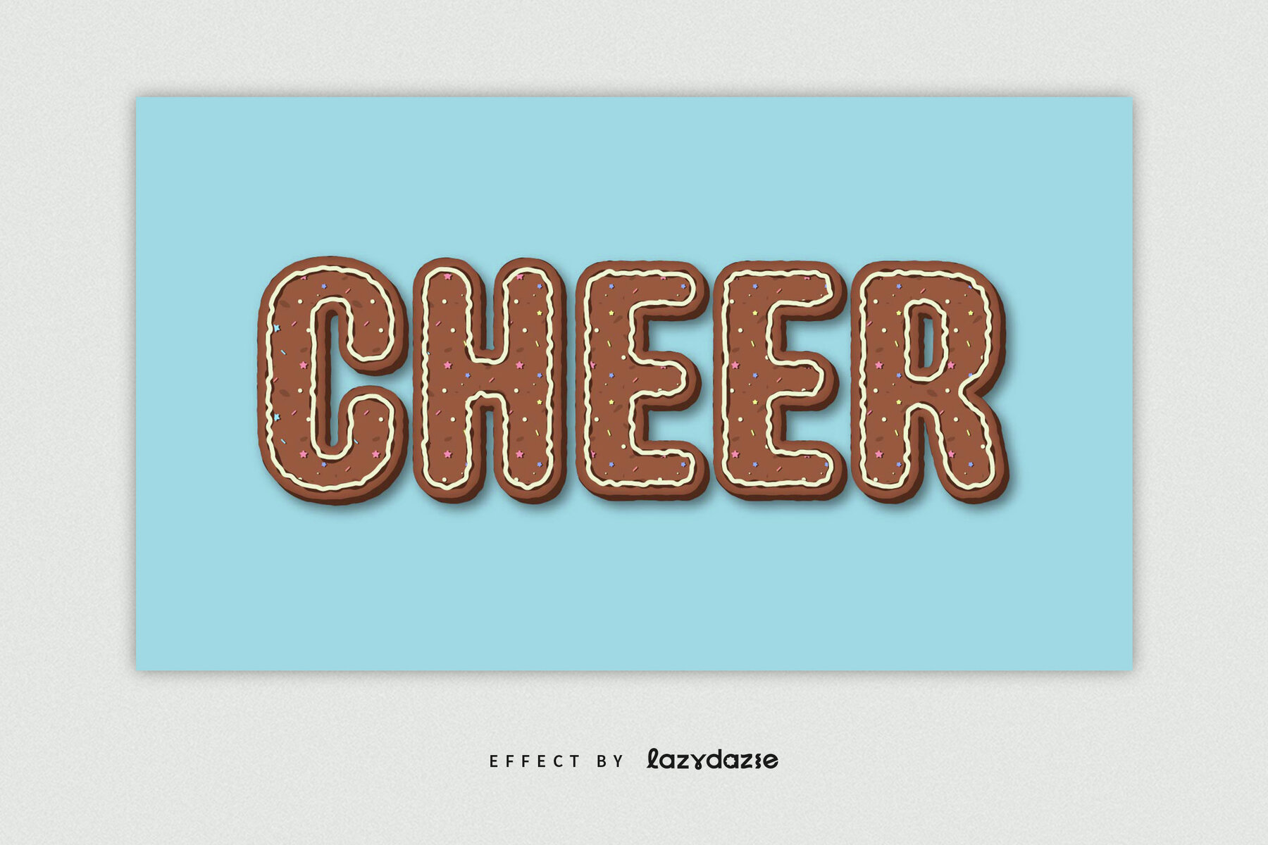 Cookie Text Effect Mockup 4
