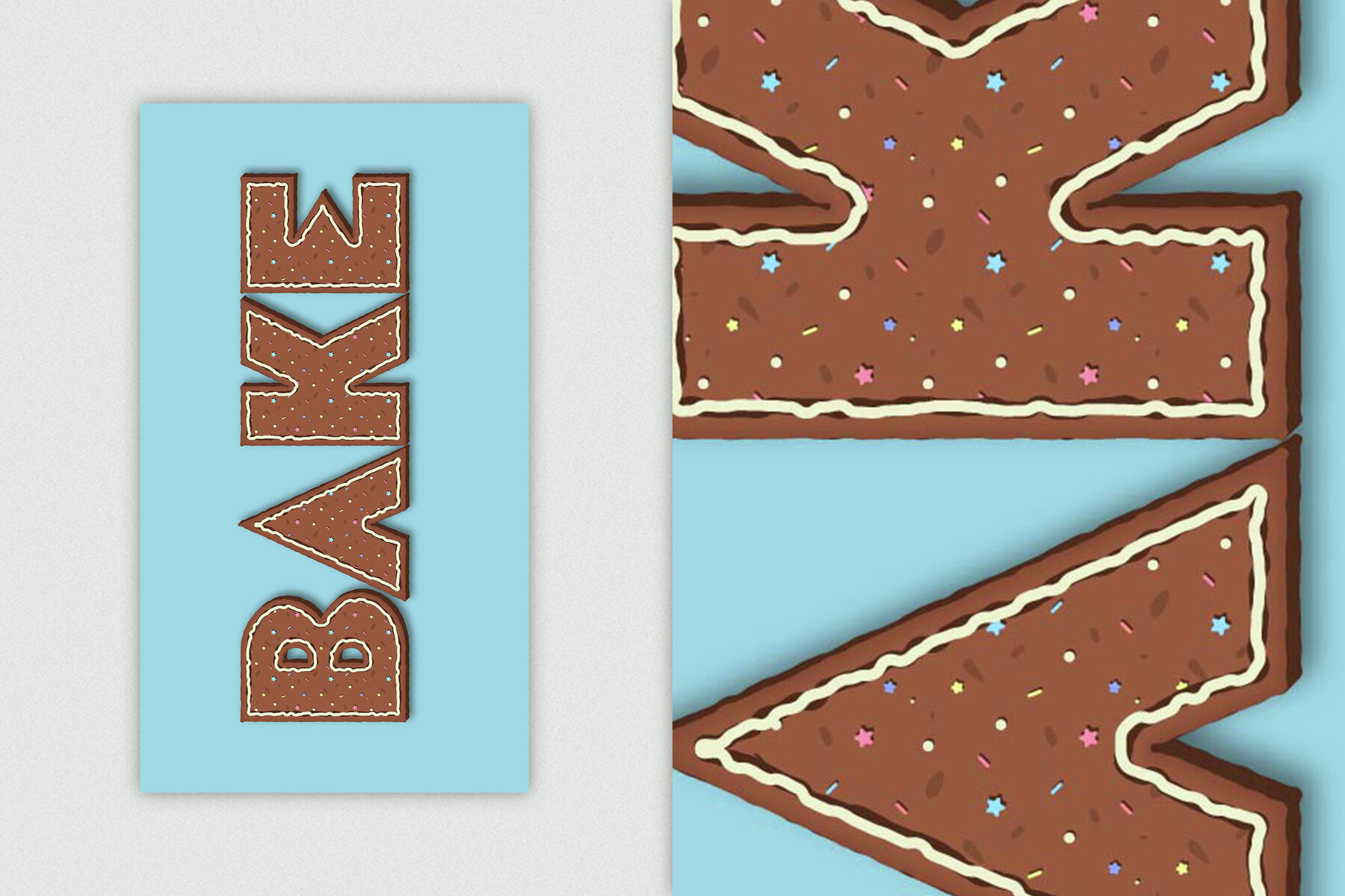 Cookie Text Effect Mockup 6