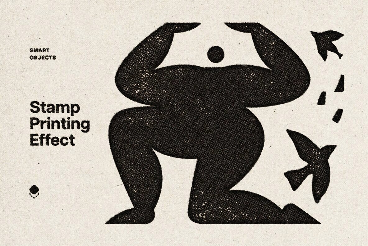 Vintage Stamp Print Effect 1