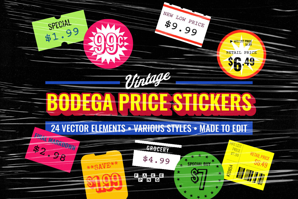 Vintage Bodega Price Stickers 1