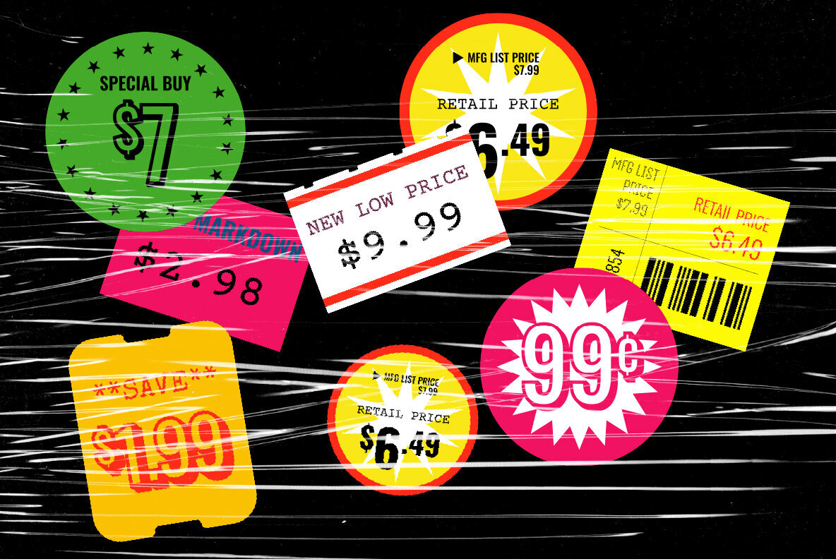 Vintage Bodega Price Stickers 2