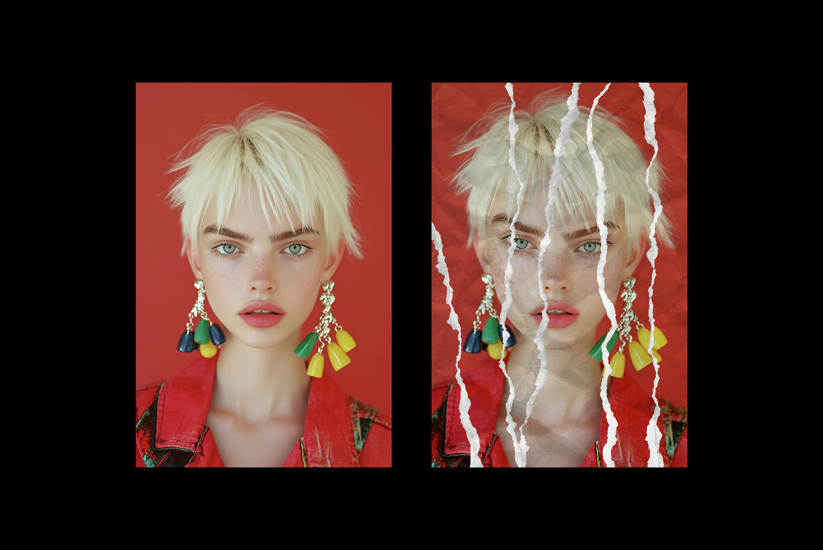 Ripped Collage Paper Photo Effect 4