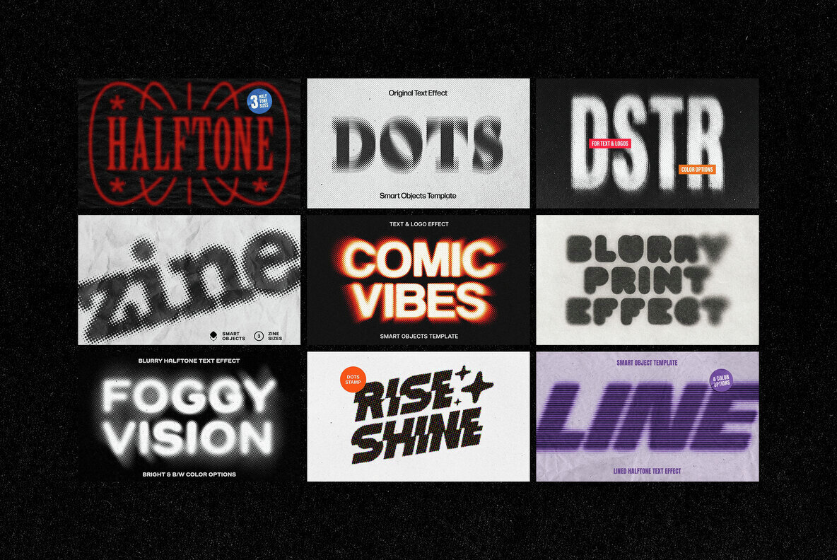 Halftone Effects Bundle 3