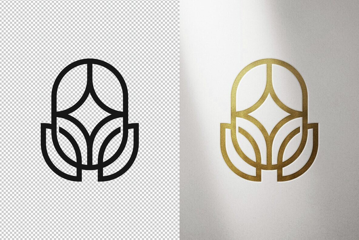 Foil Stamp Text and Logo Mockup 3