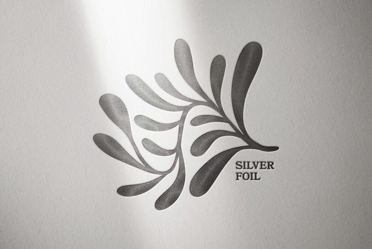 Foil Stamp Text and Logo Mockup 5