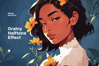 Grainy Halftone Photo Effect