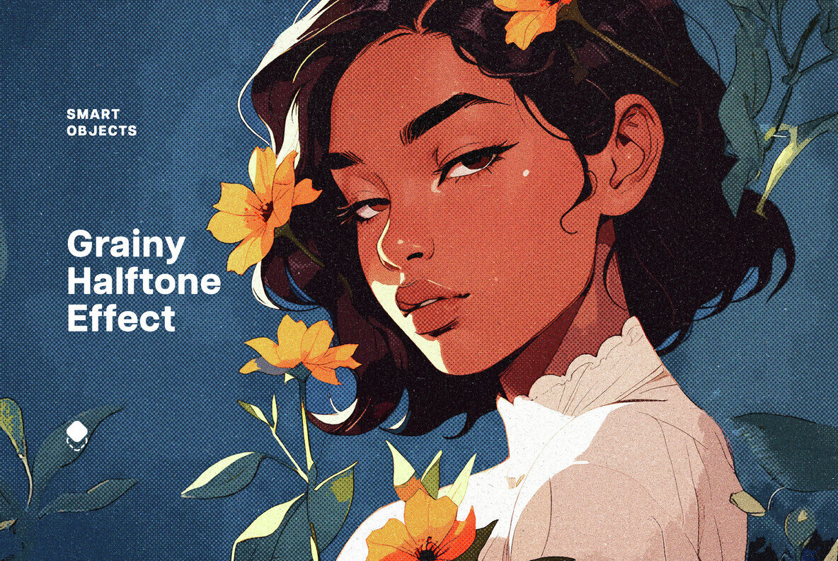 Grainy Halftone Photo Effect 1