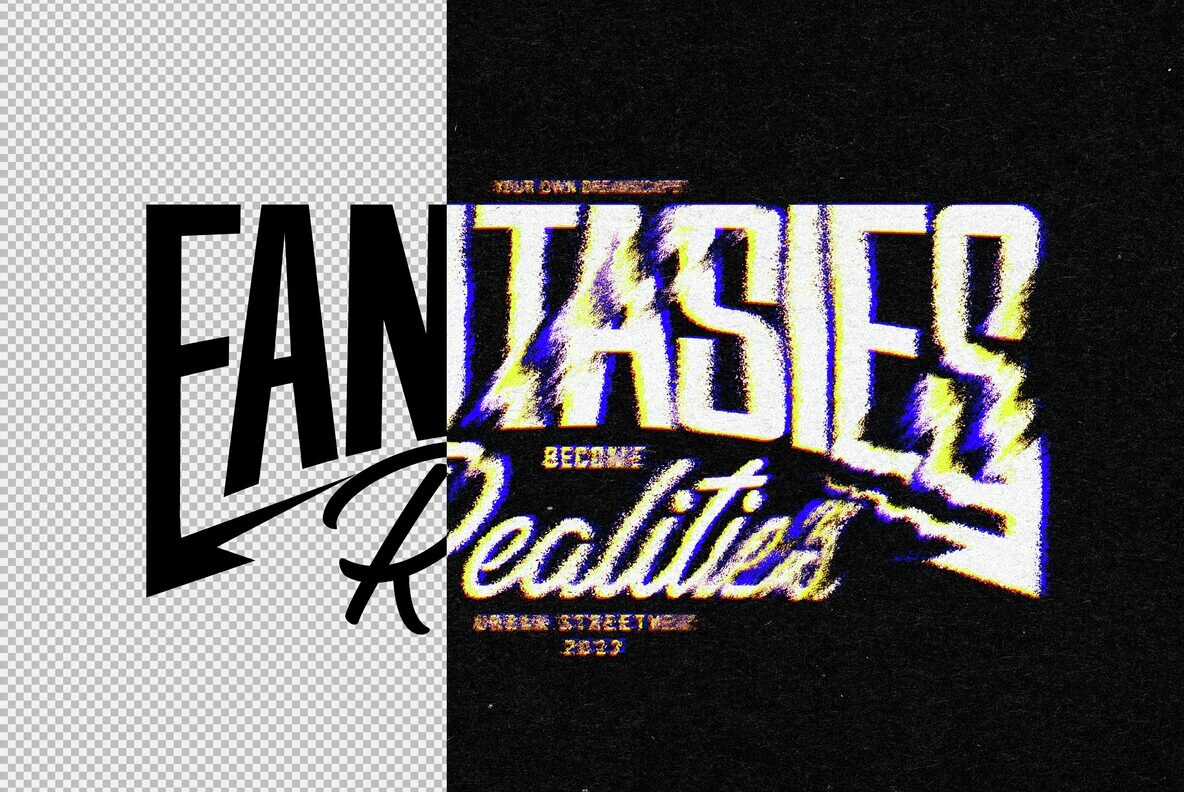 Glitch Distort Text and Logo Effect 9