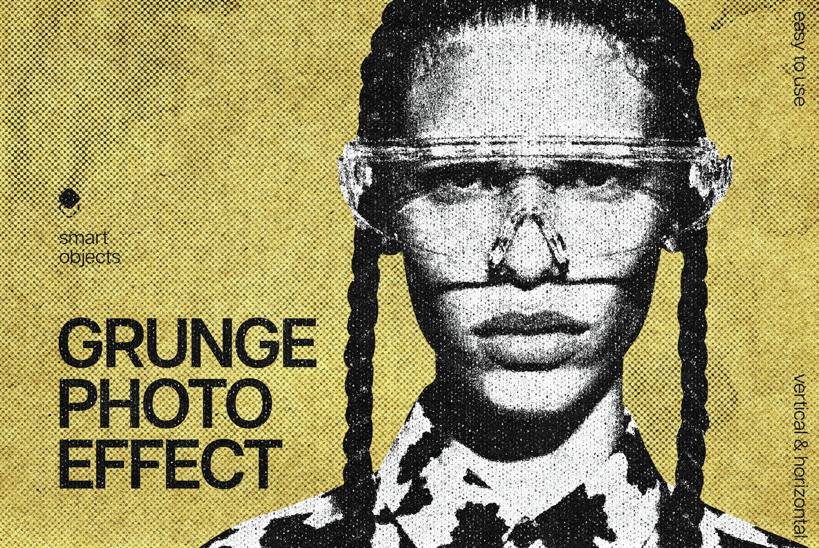 Grunge Halftone Photo Effect 1