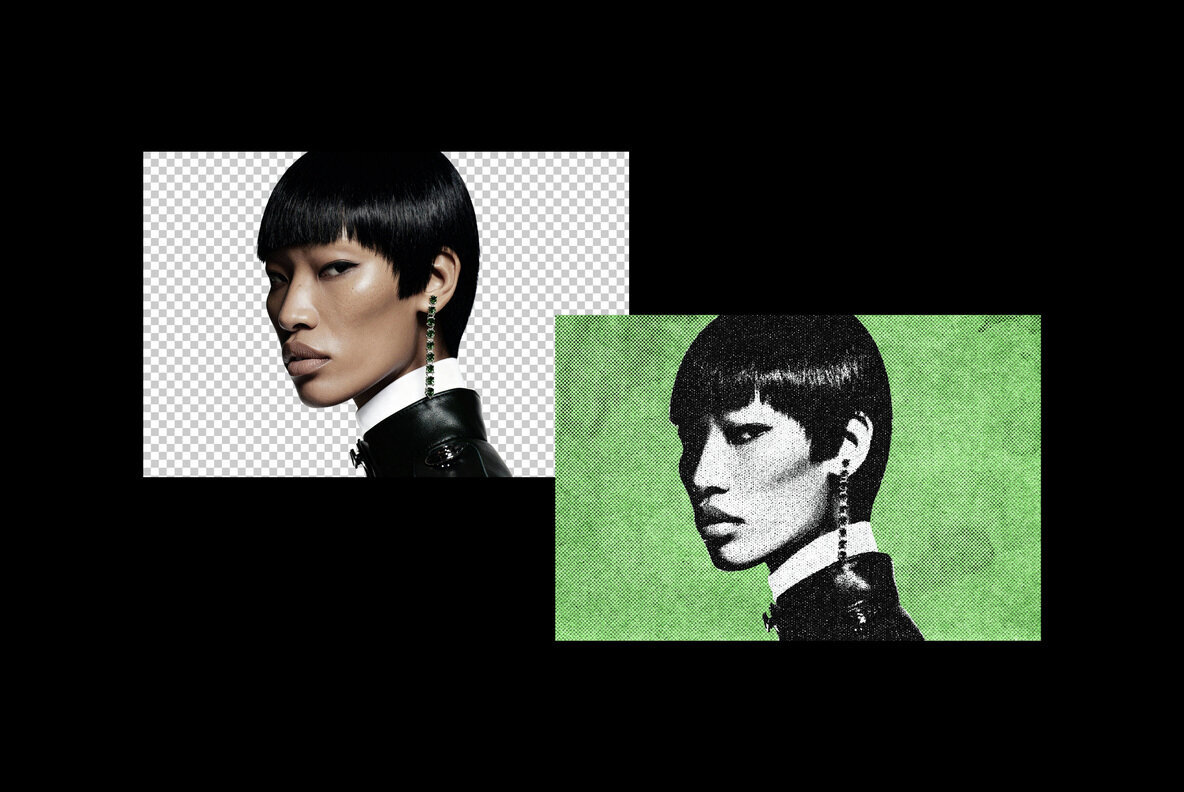 Grunge Halftone Photo Effect 2