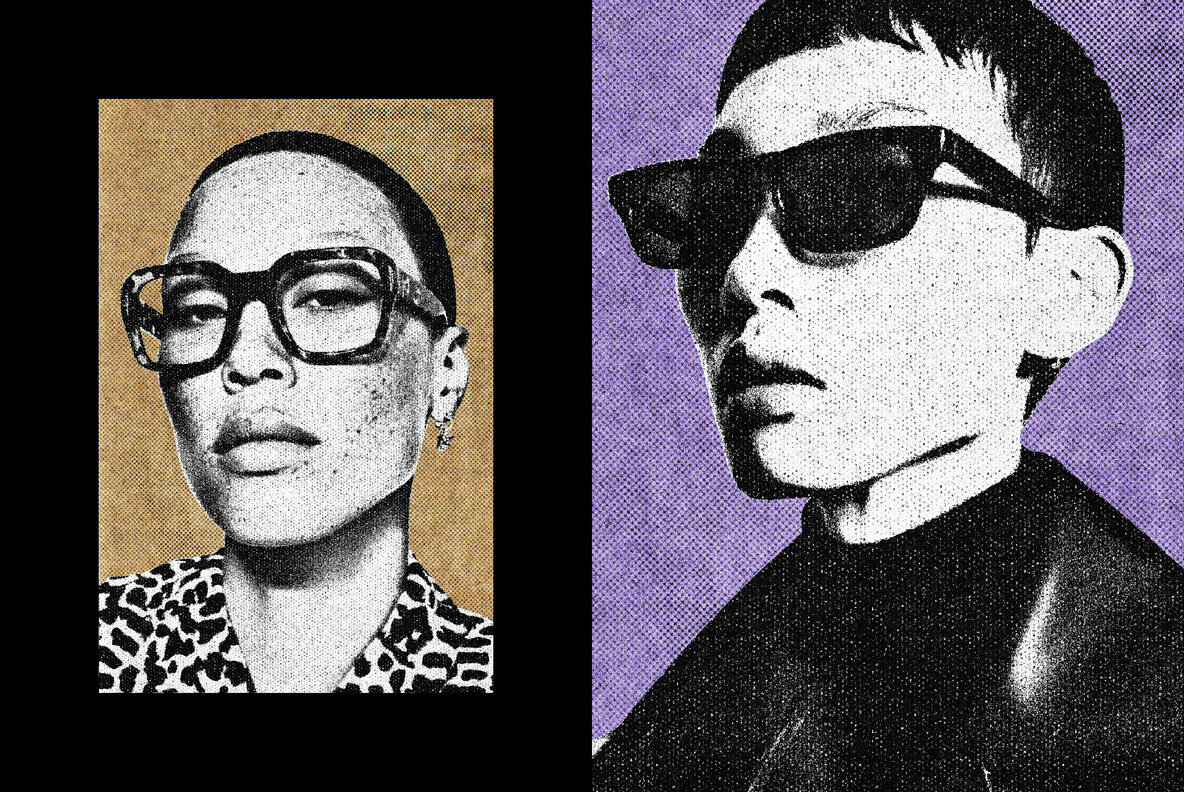 Grunge Halftone Photo Effect 3