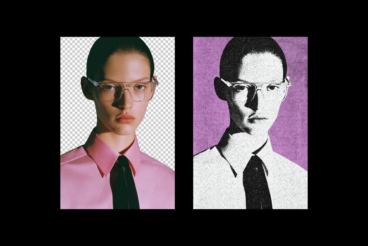 Grunge Halftone Photo Effect 5