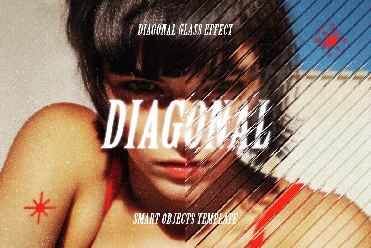 Diagonal Glass Photo Effect 1