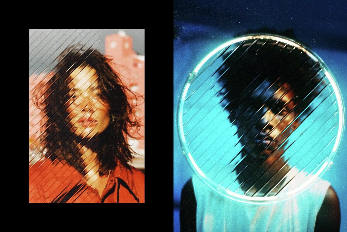 Diagonal Glass Photo Effect 4