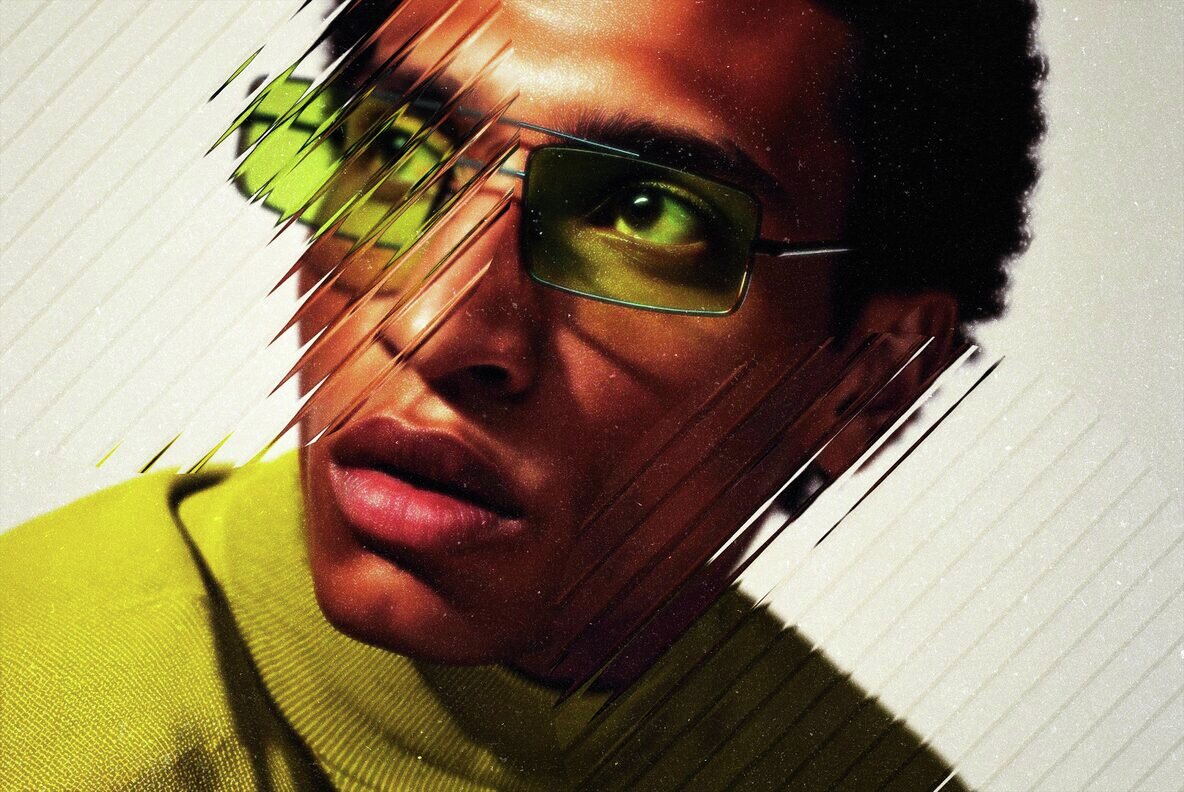 Diagonal Glass Photo Effect 5