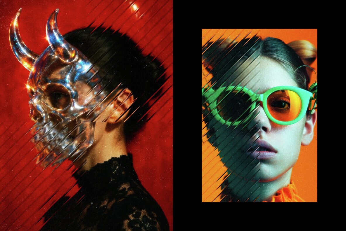 Diagonal Glass Photo Effect 6