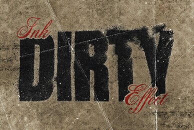 Dirty Ink Print Text Effect