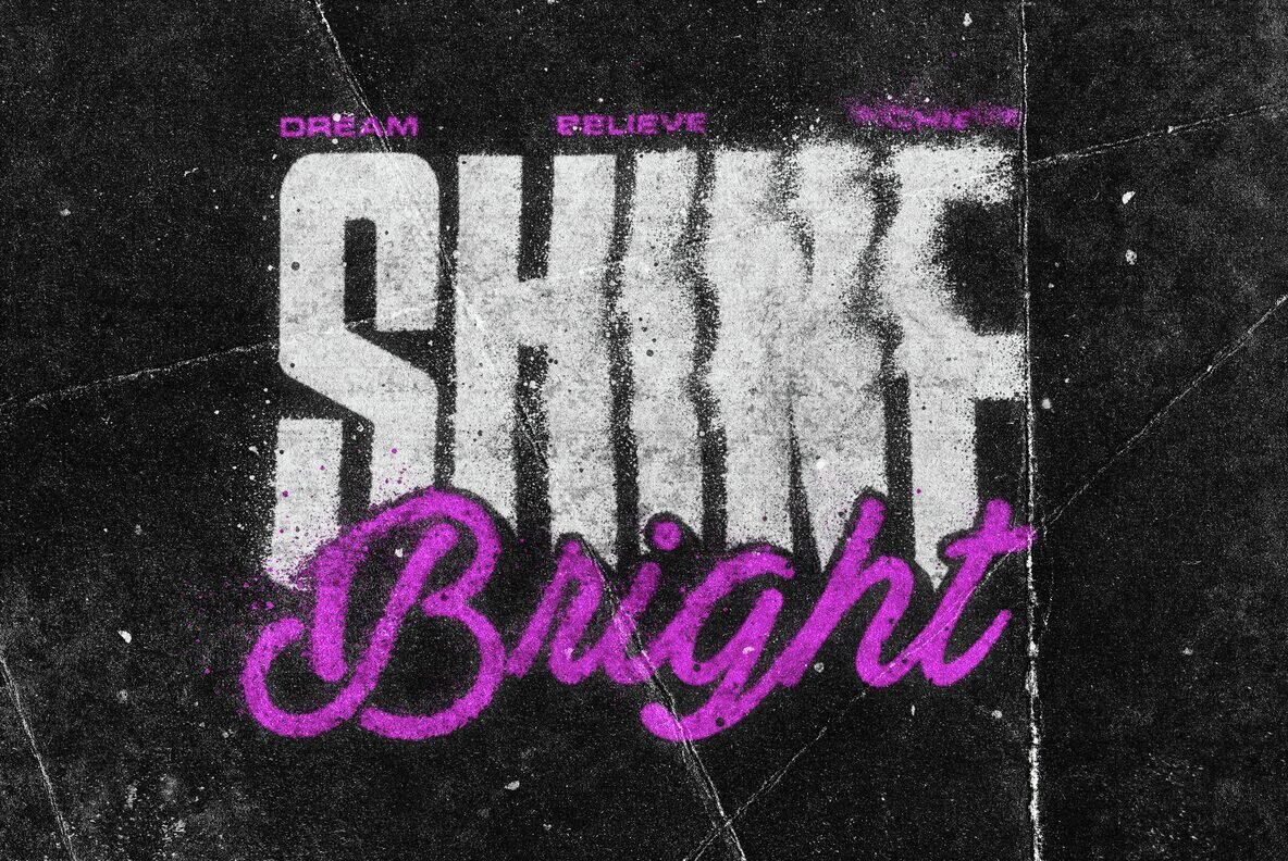 Dirty Ink Print Text Effect 3