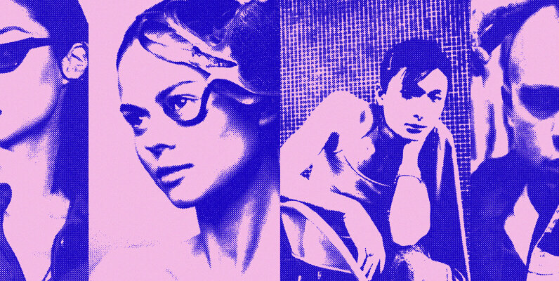 Grunge Halftone Vertical Image Effect Mockup