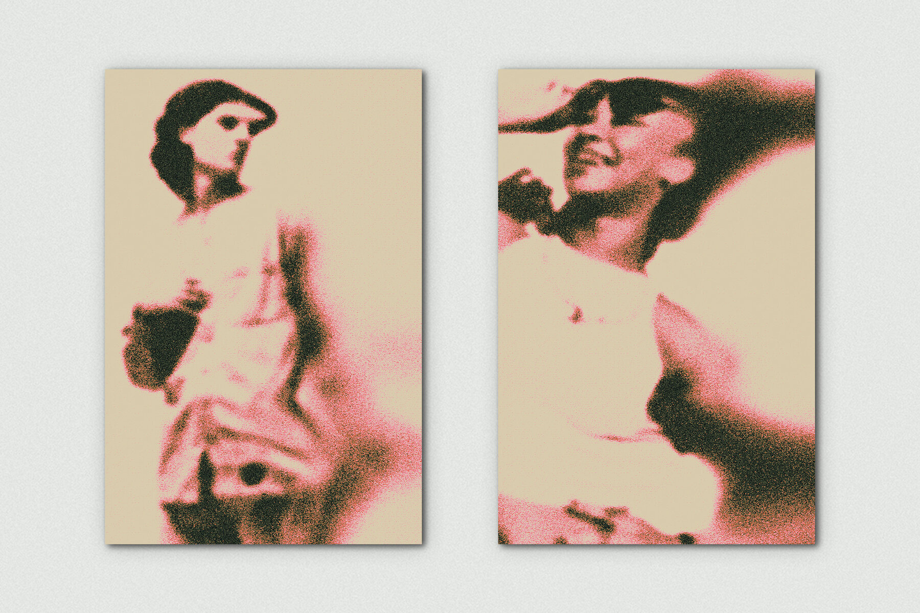 Dissolving Grain Vertical Image Effect Mockup 2