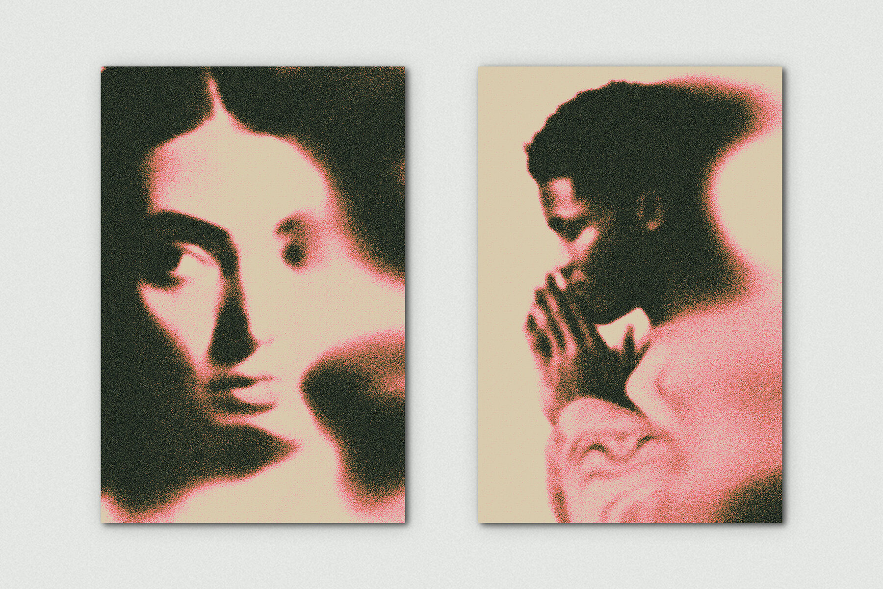 Dissolving Grain Vertical Image Effect Mockup 3