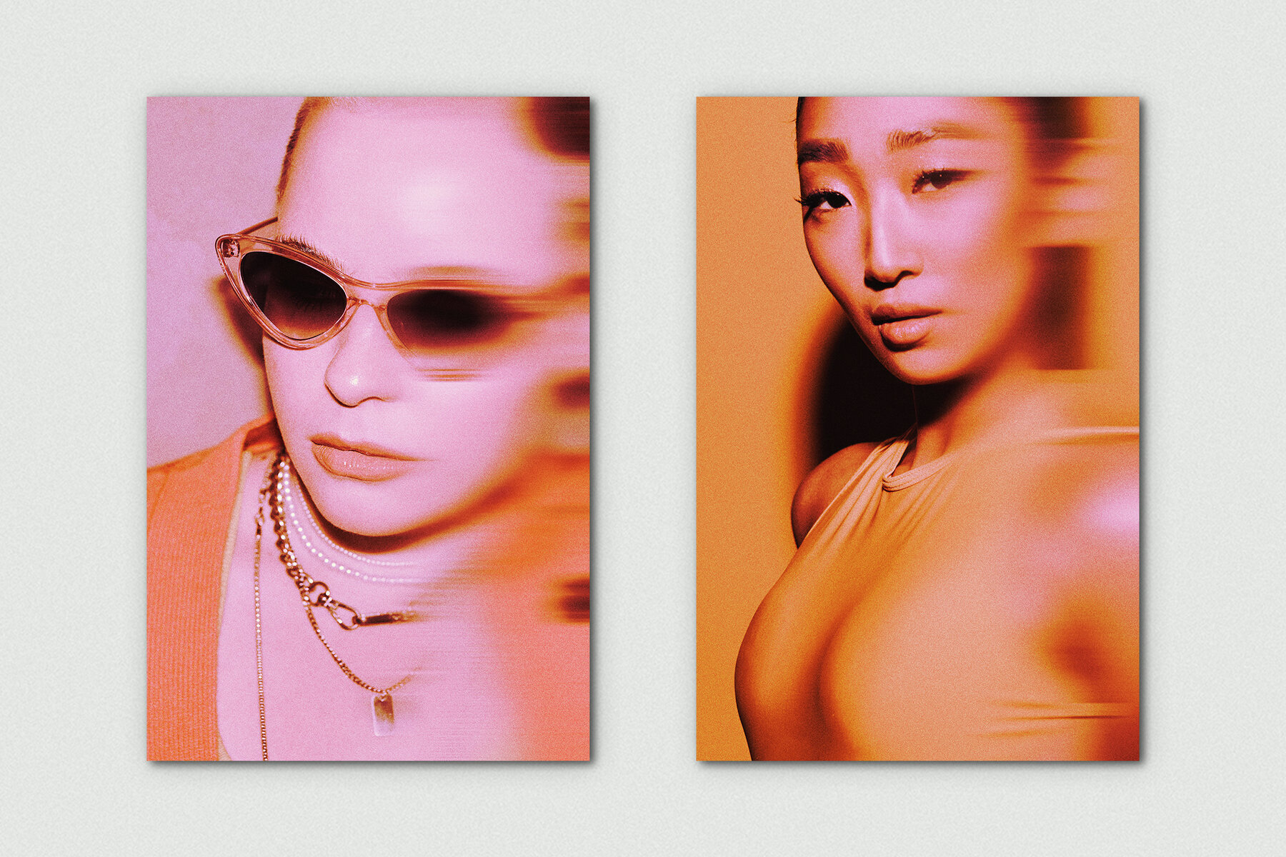 Gradient Smudge Blur Vertical Image Effect Mockup 2