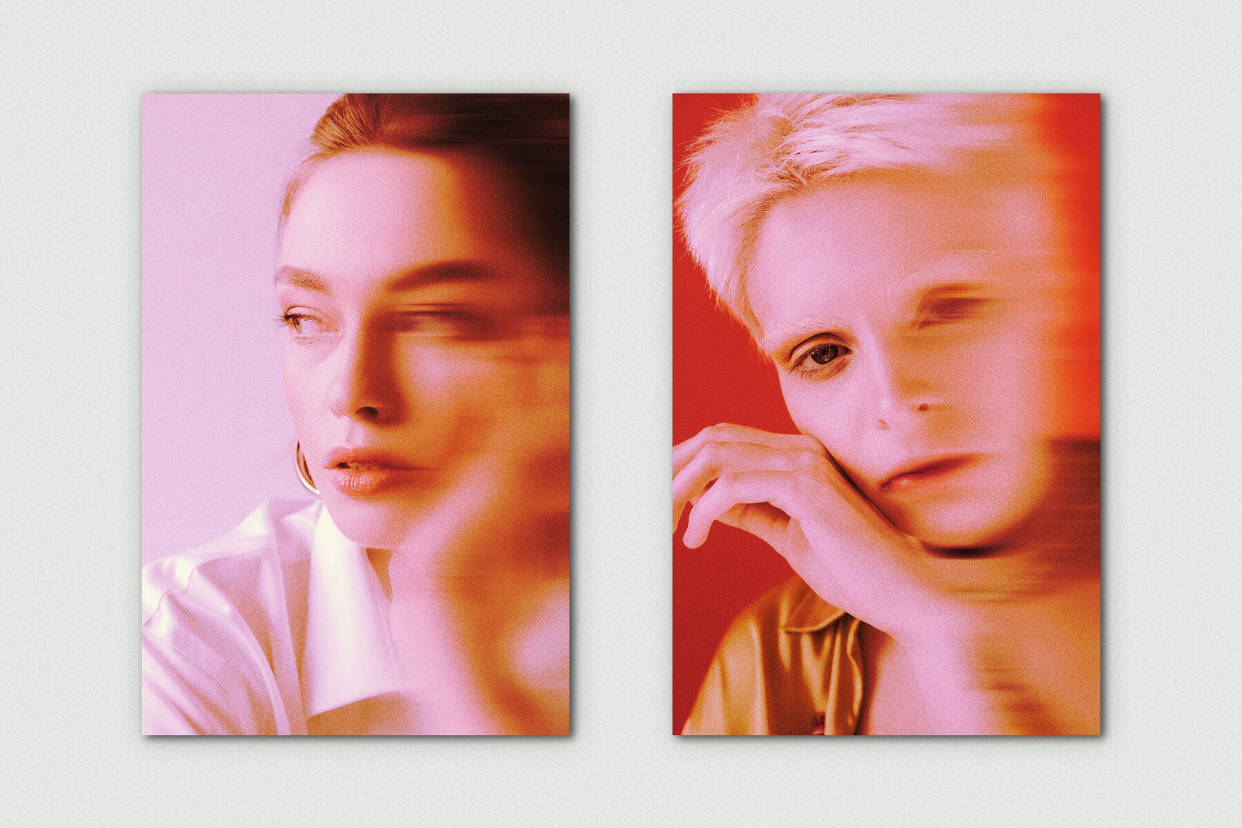 Gradient Smudge Blur Vertical Image Effect Mockup 3