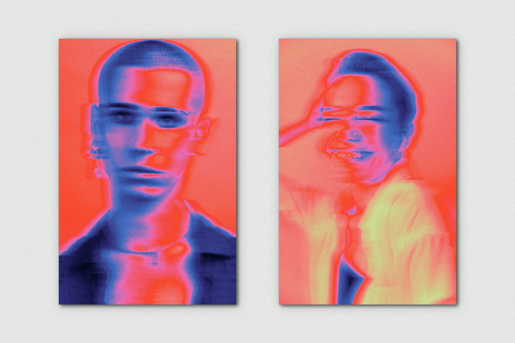 Smudged Blur Vertical Image Effect Mockup 2