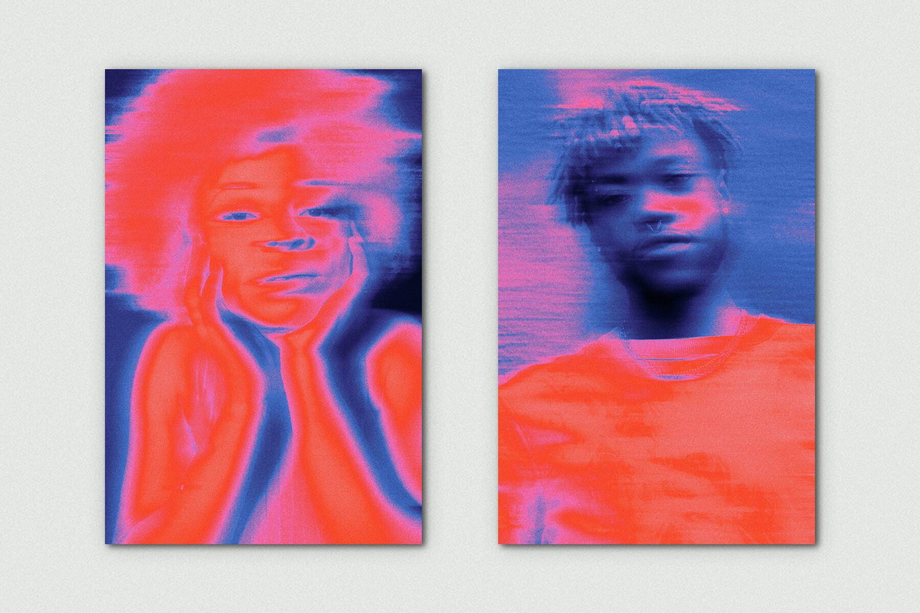 Smudged Blur Vertical Image Effect Mockup 3