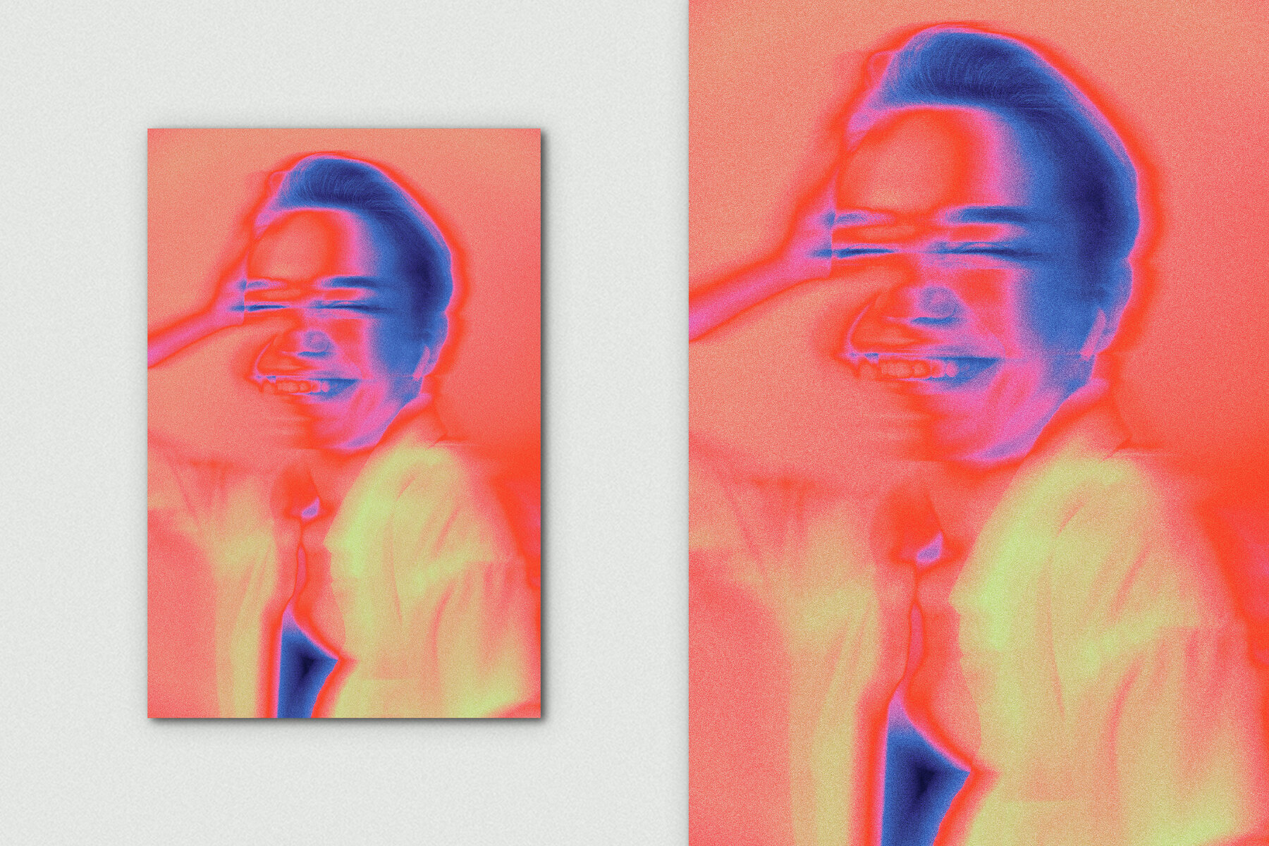 Smudged Blur Vertical Image Effect Mockup 5