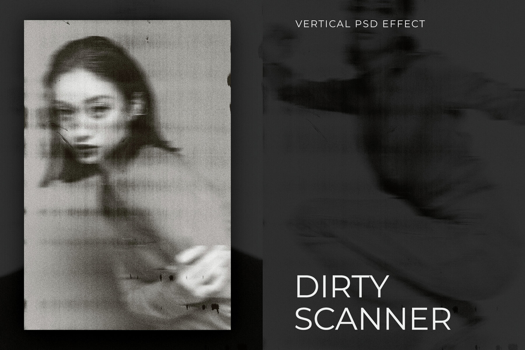 Dirty Scanner Vertical Image Effect Mockup 1