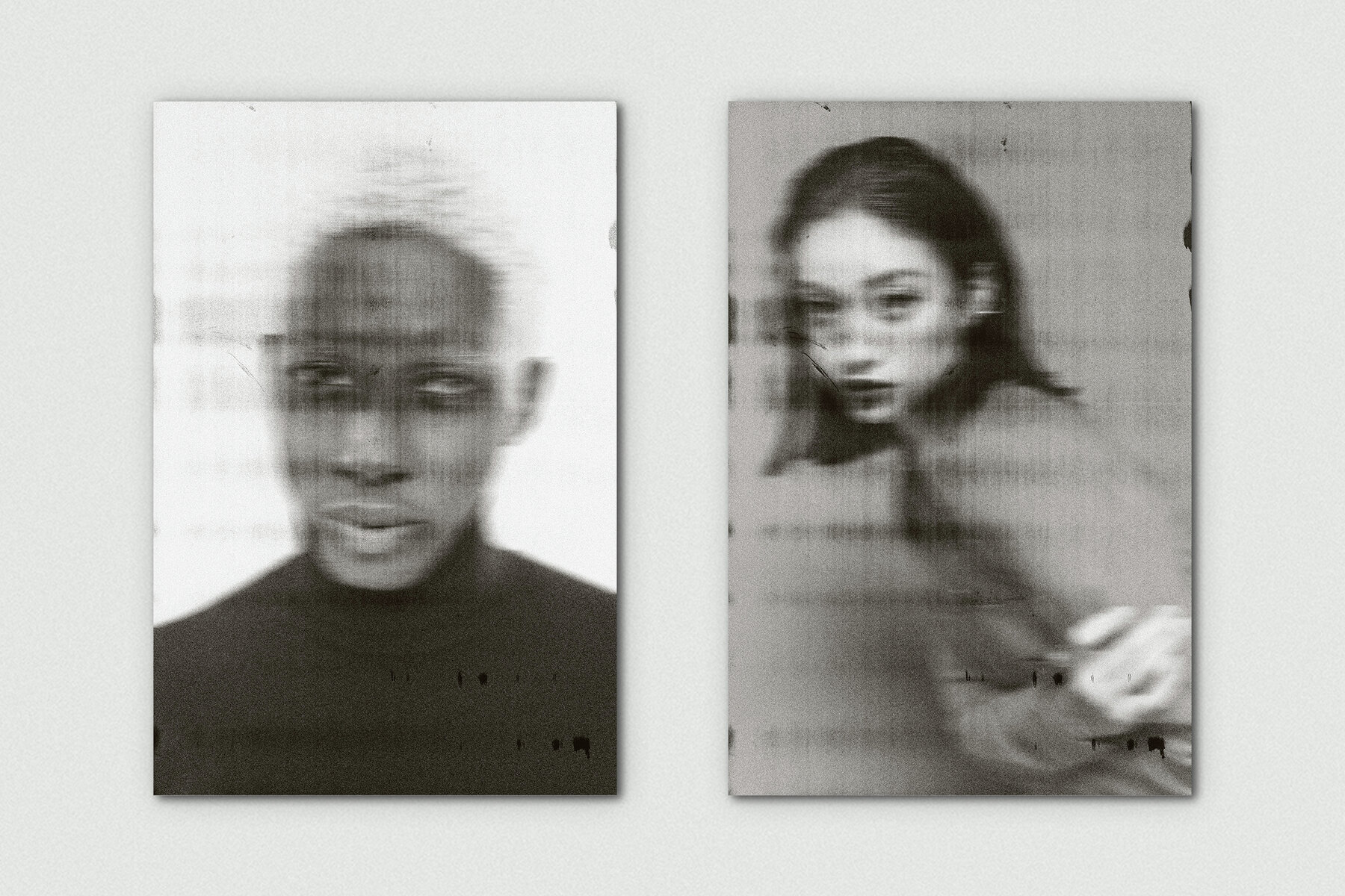 Dirty Scanner Vertical Image Effect Mockup 2