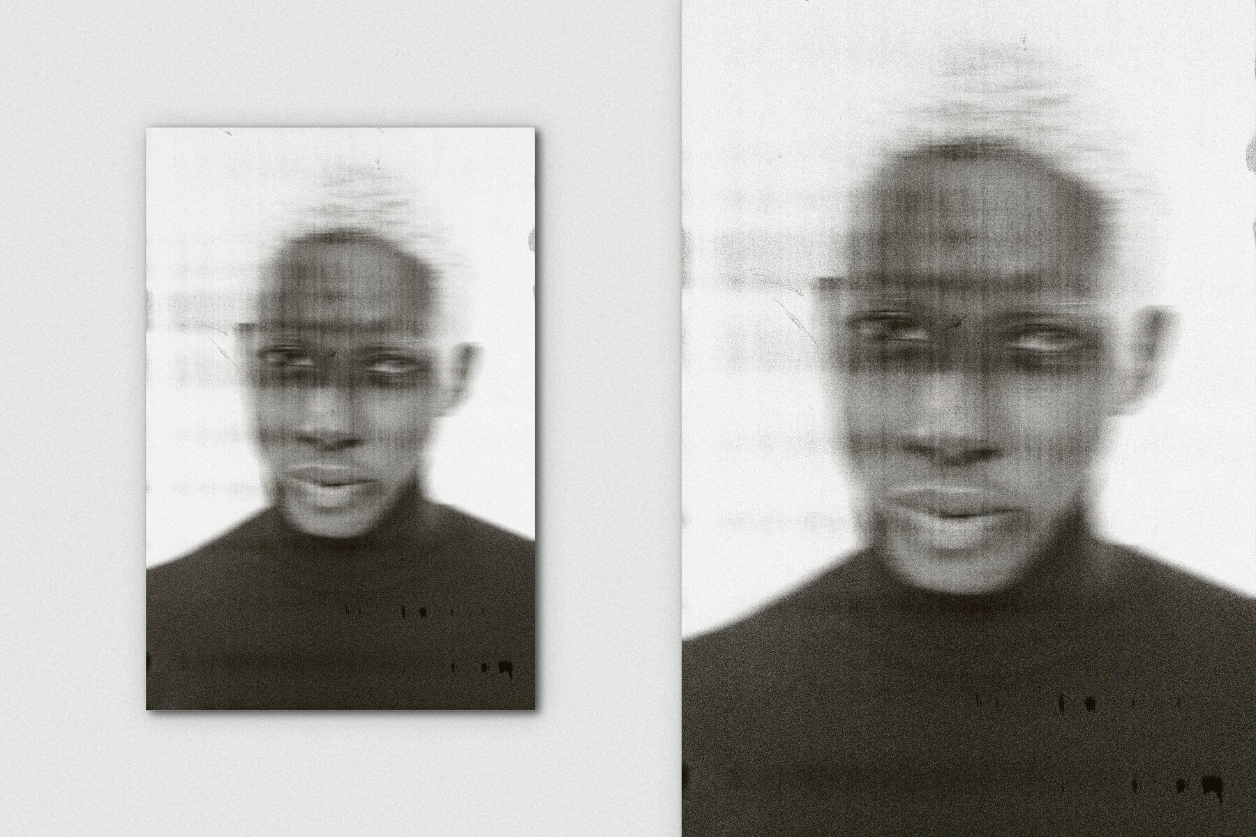 Dirty Scanner Vertical Image Effect Mockup 4