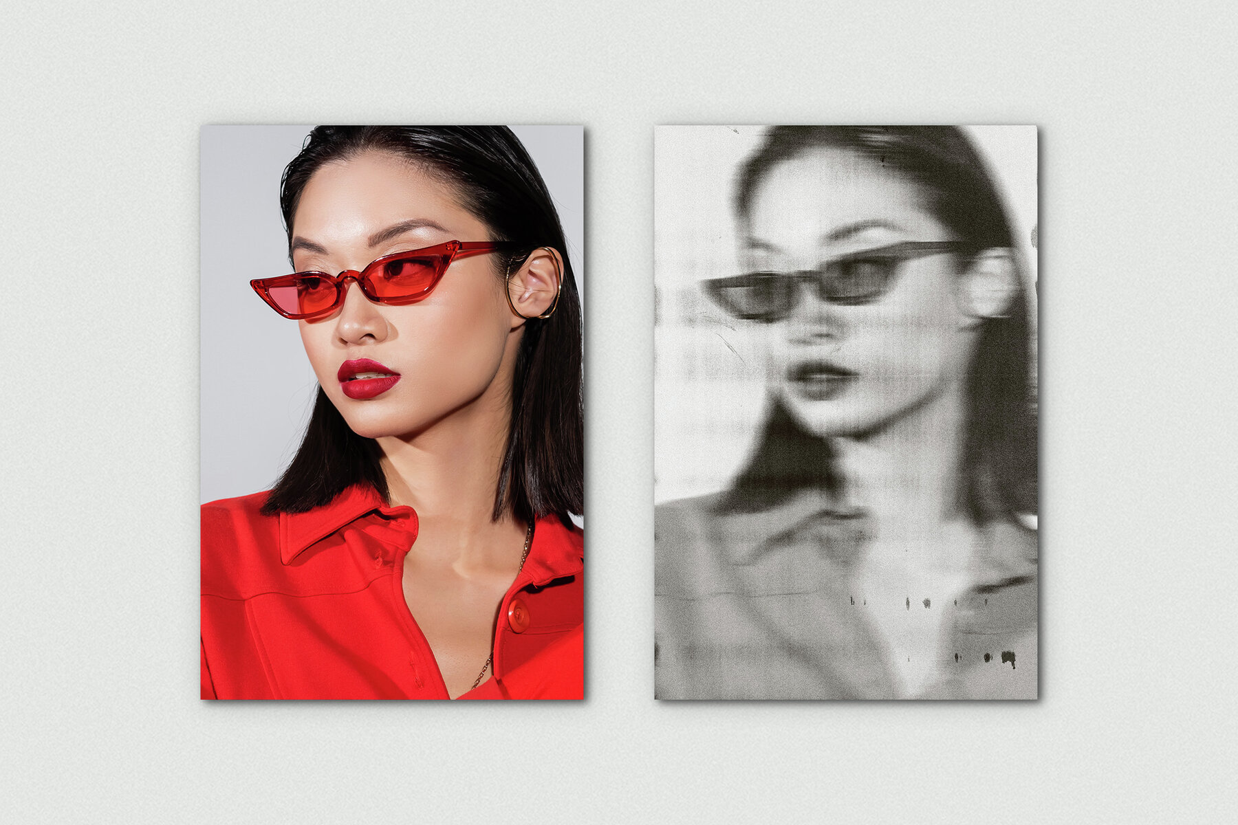 Dirty Scanner Vertical Image Effect Mockup 7