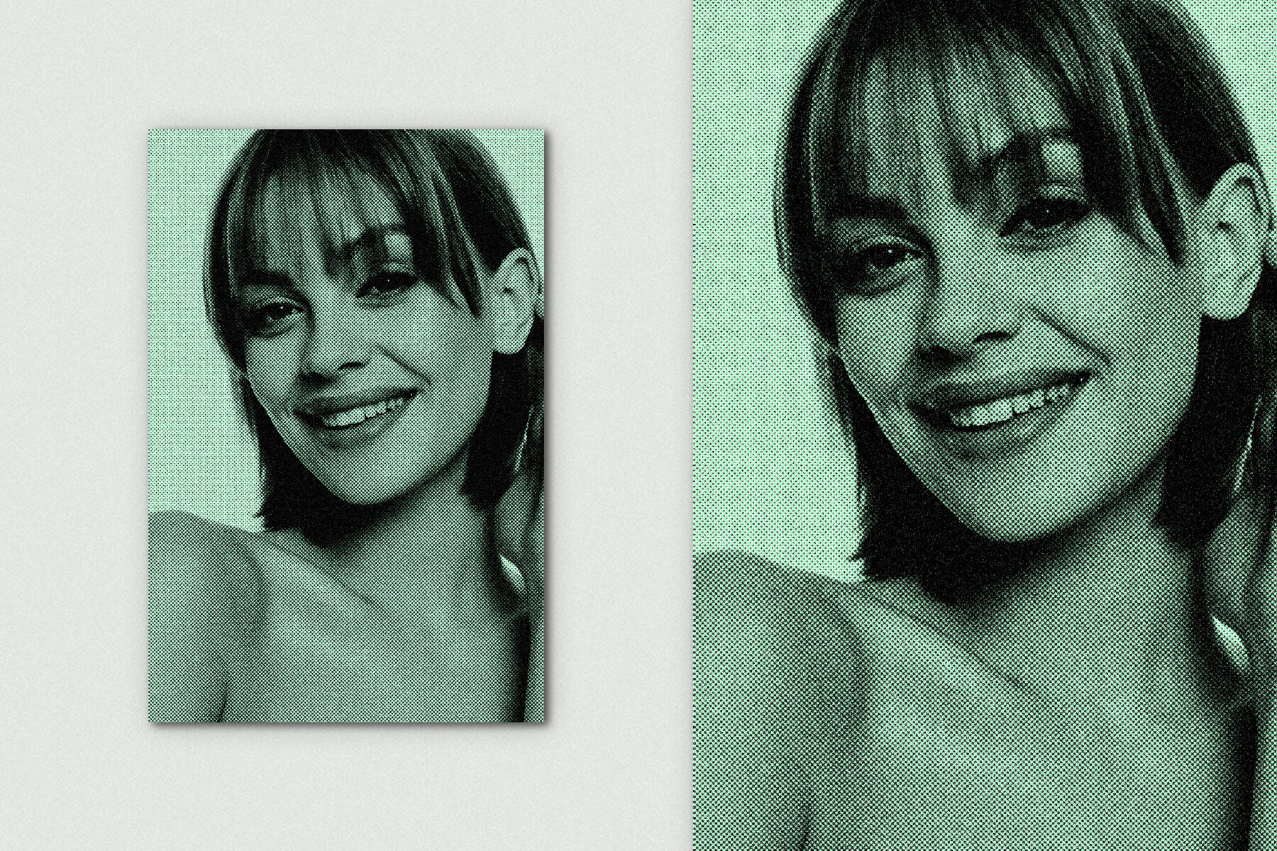 Poster Print Texture Vertical Image Effect Mockup 5