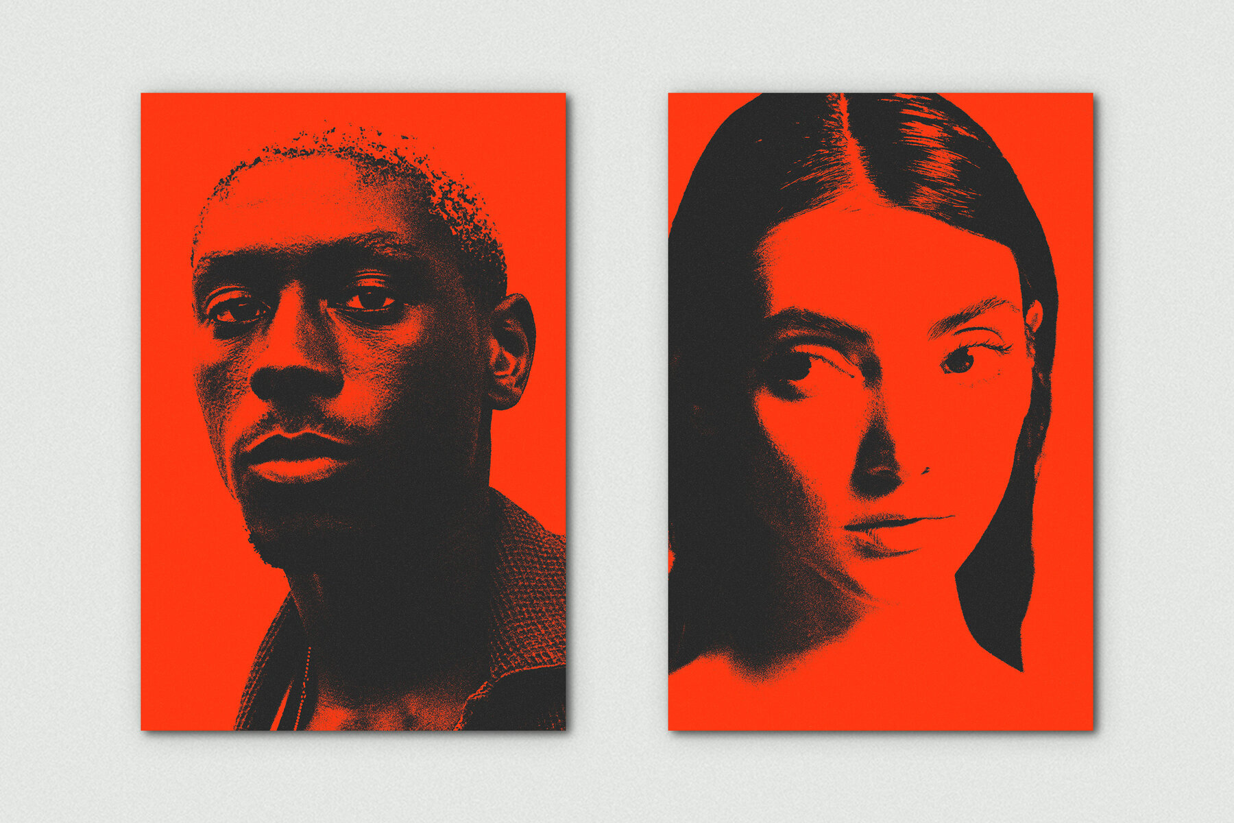 Grunge Color Drench Vertical Image Effect Mockup 2