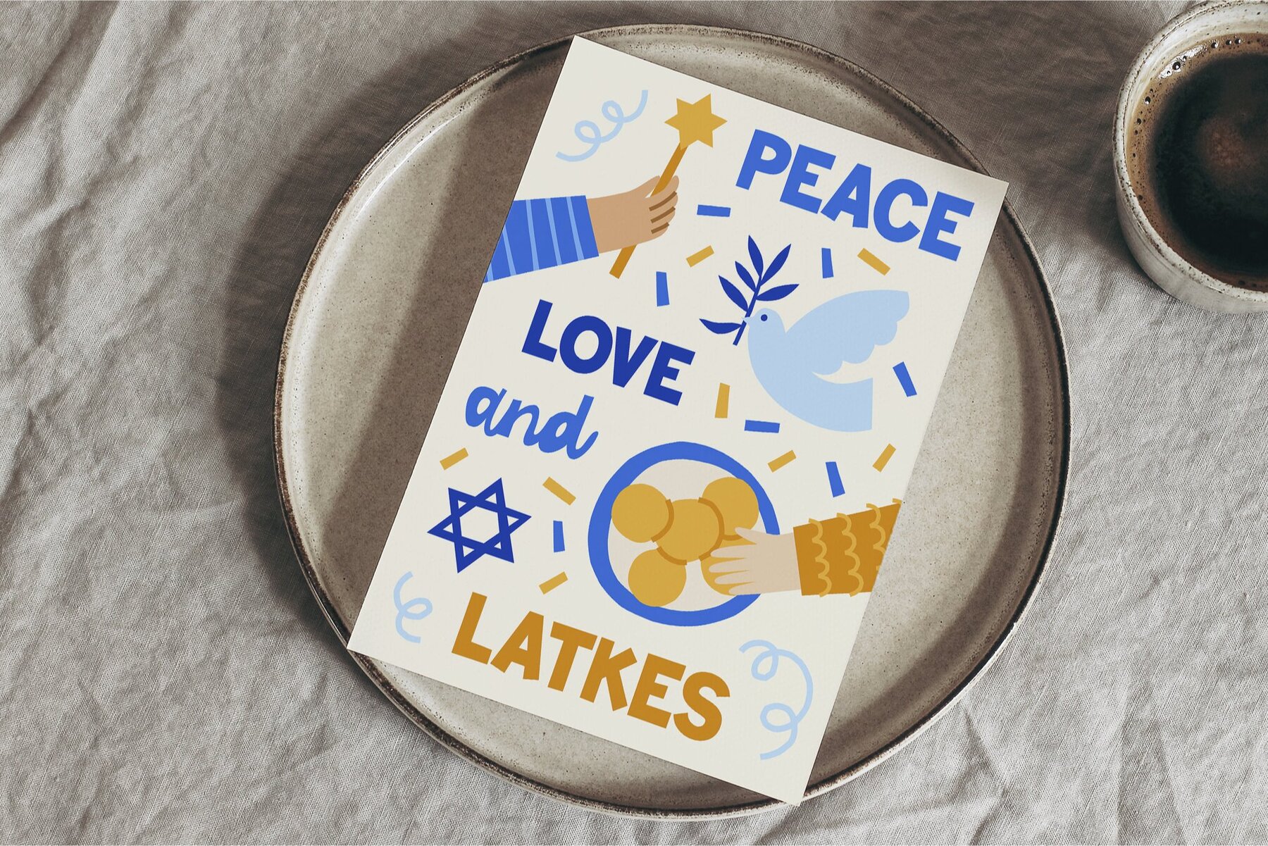 Hanukkah Cards Patterns Clipart 13