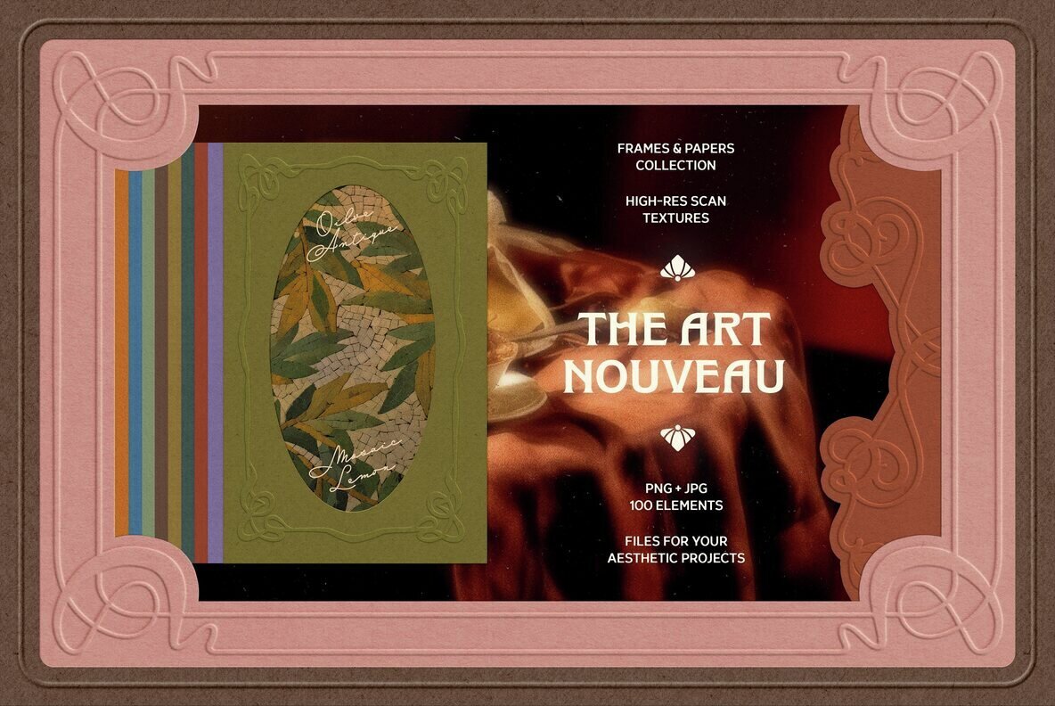 Art Nouveau Papers and Frames 1