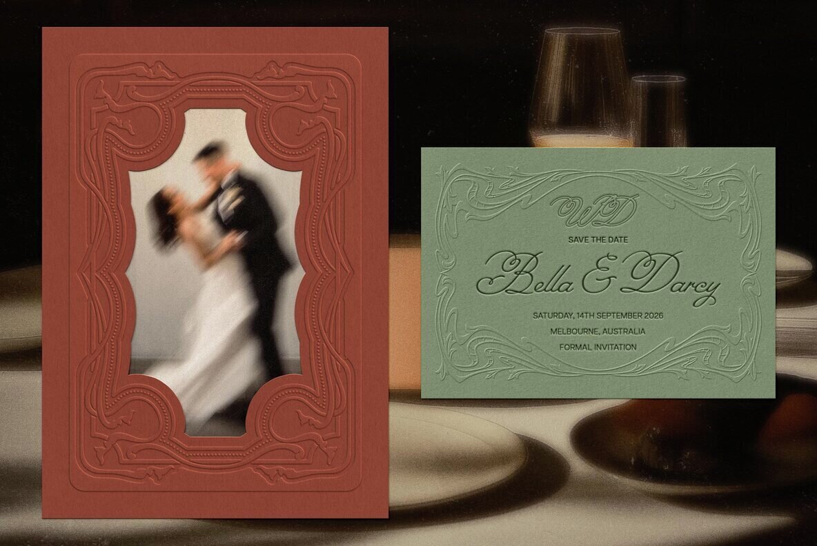 Art Nouveau Papers and Frames 2