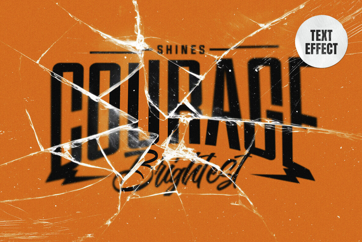 Broken Glass Text and Logo Effect 1