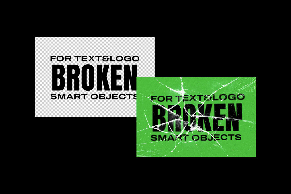 Broken Glass Text and Logo Effect 2