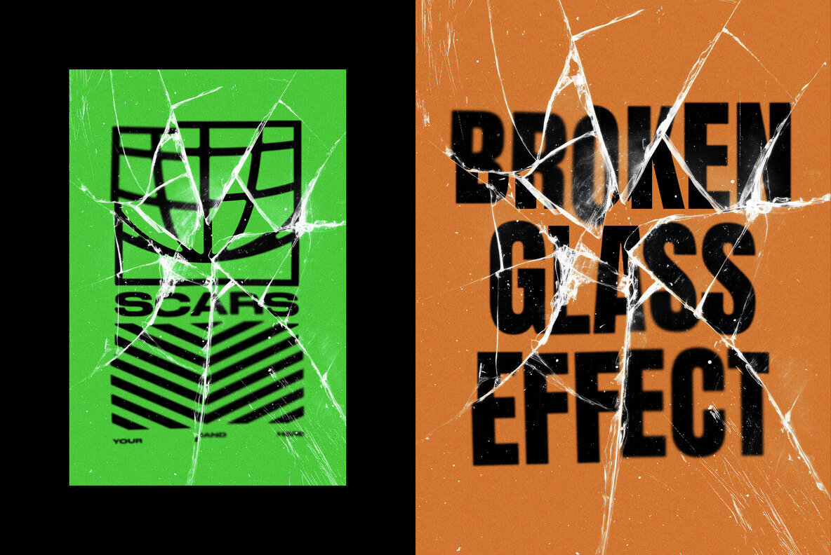 Broken Glass Text and Logo Effect 3