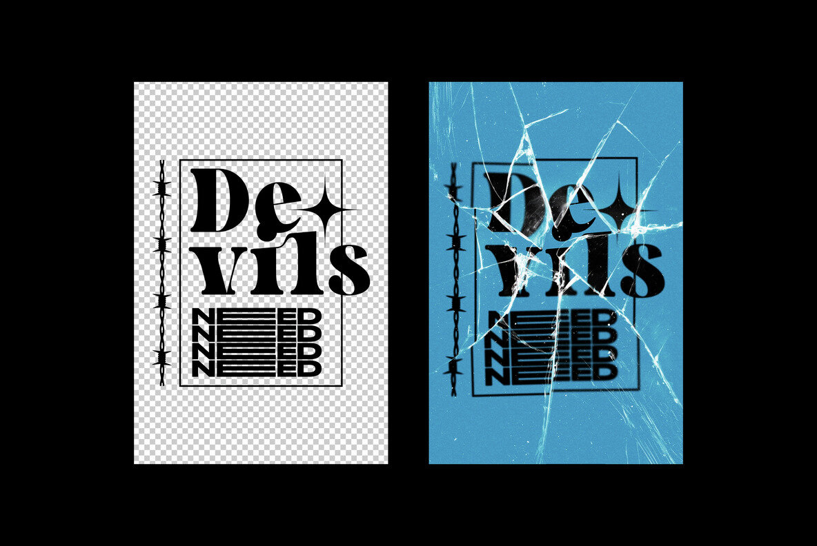 Broken Glass Text and Logo Effect 5