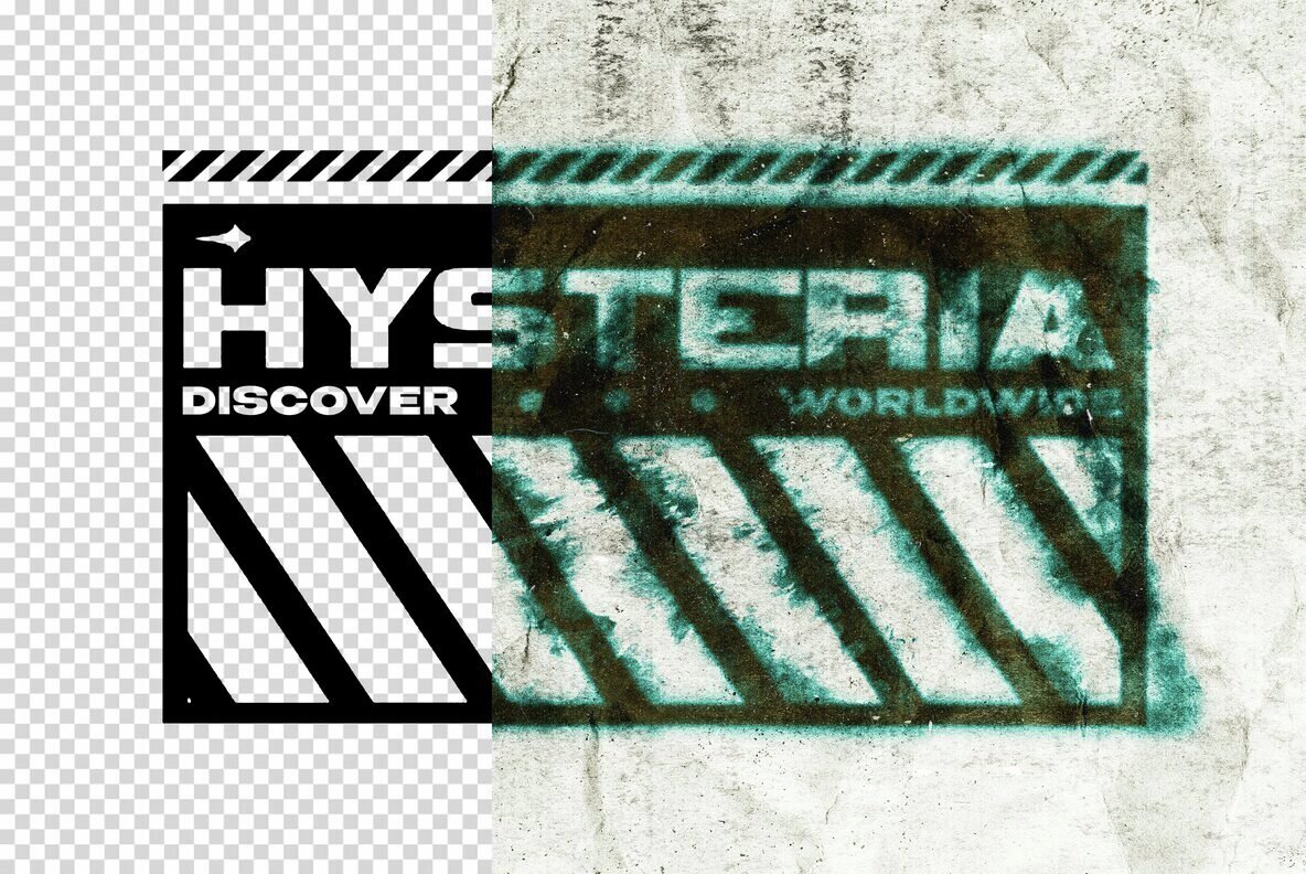 Distressed Misprint Text Effect 3