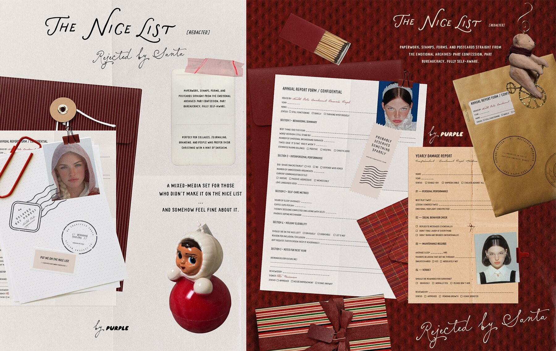 Mixed Media Christmas Collage Pack 3