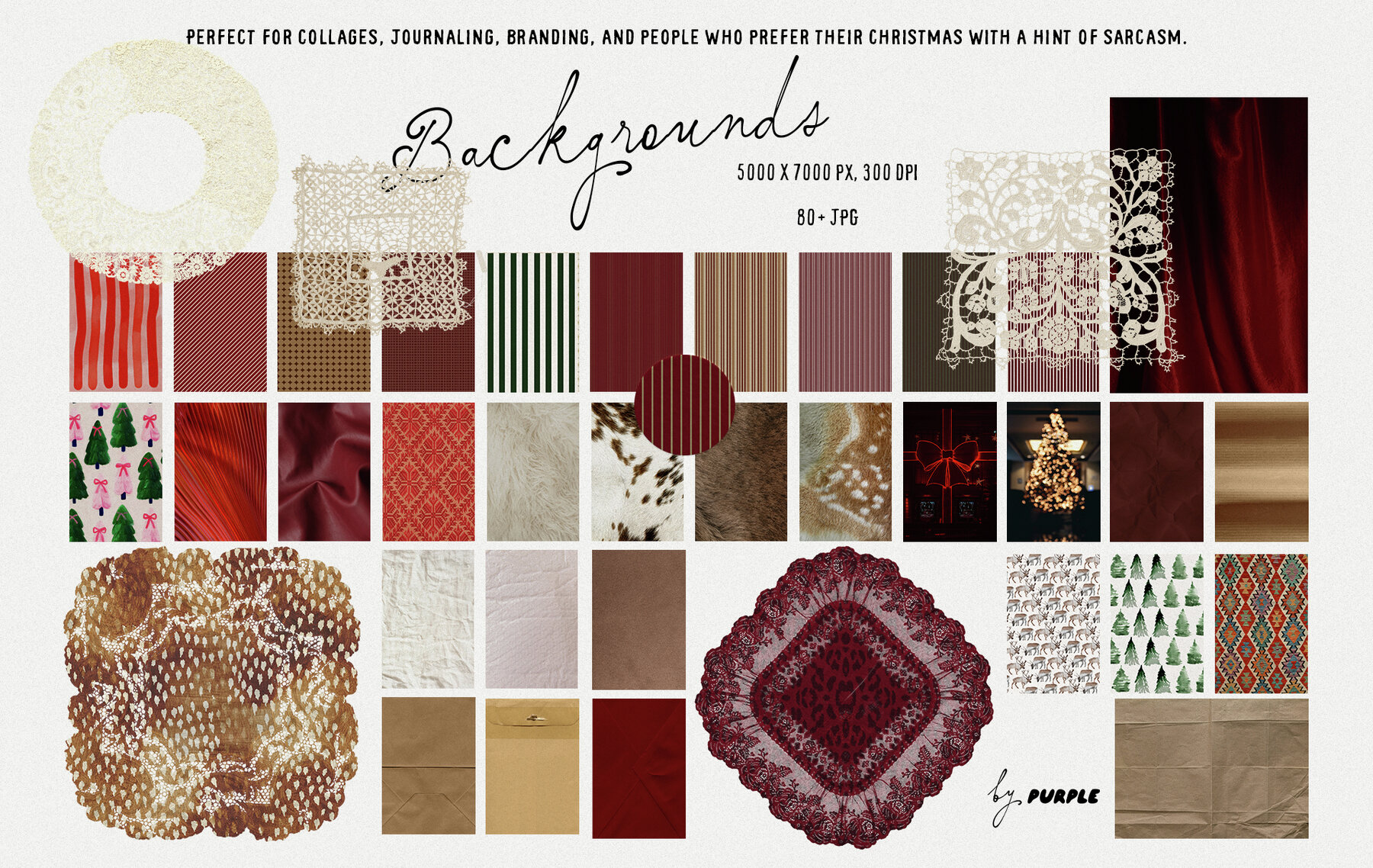 Mixed Media Christmas Collage Pack 7