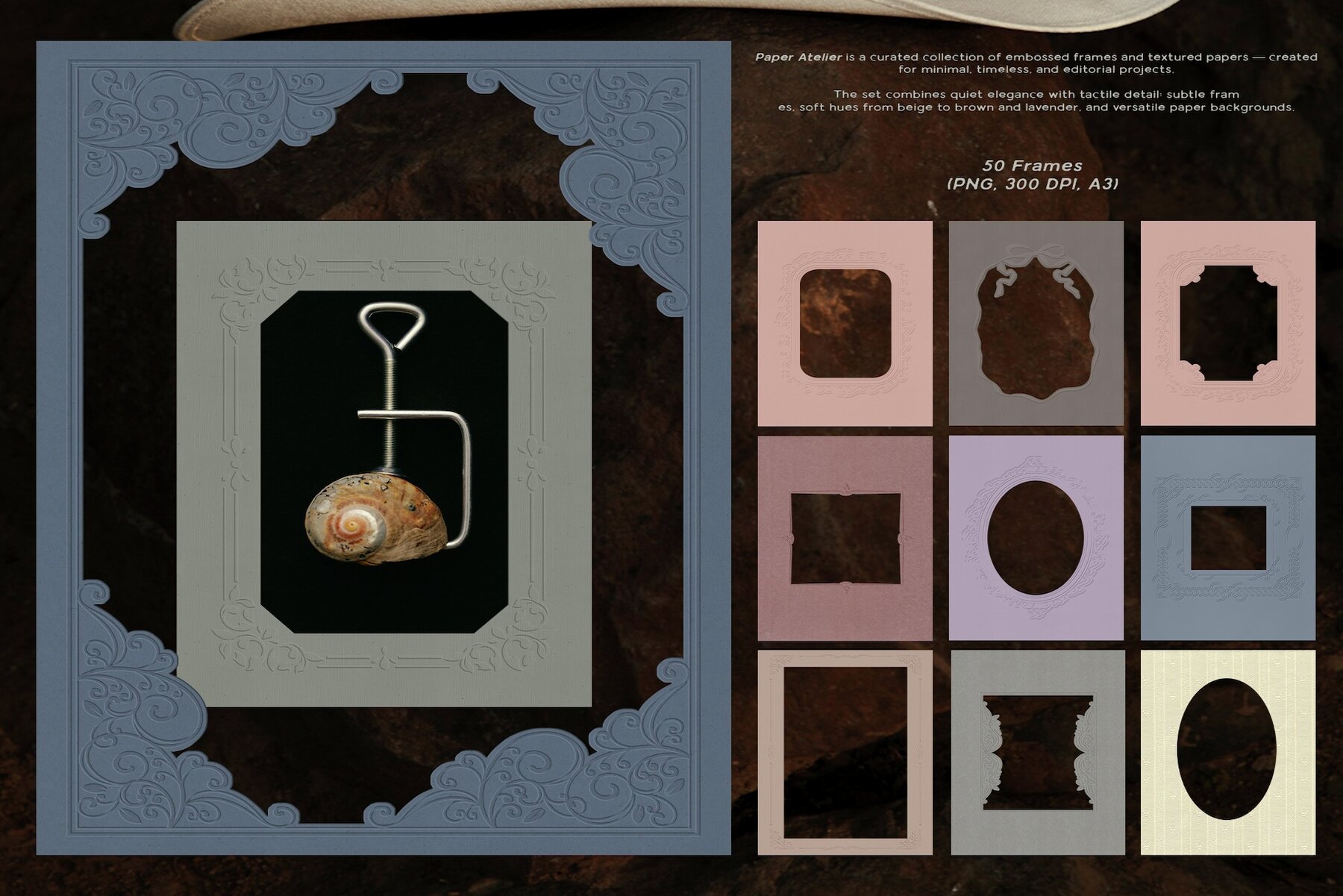 Embossed Papers   Frames 8